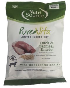 NutriSource PureVita Limited Ingredient Duck & Oatmeal Entree Dry Dog Food - Sample