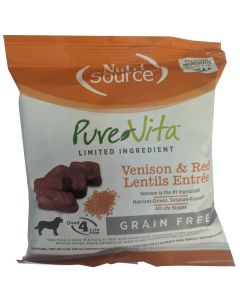 NutriSource PureVita Limited Ingredient Grain Free Venison & Red Lentils Entree Dry Dog Food - Sample