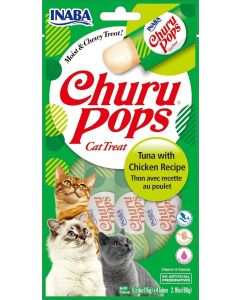 Inaba Churu Pops Grain-Free Tuna with Chicken Cat Treats 