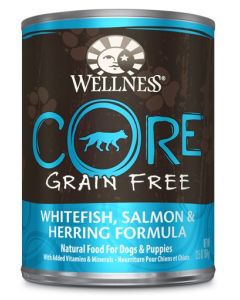 Wellness CORE Grain-Free Salmon, Whitefish & Herring Formula Canned Dog Food 12x12.5oz