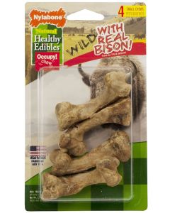 Nylabone Natural Healthy Edibles Wild with Real Bison Small Dog Treats