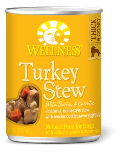 Wellness Turkey Stew with Barley & Carrots Canned Dog Food 12x12.5oz