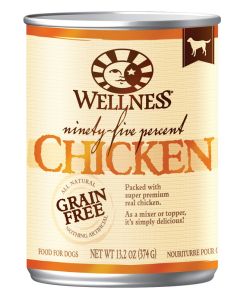 Wellness 95% Chicken Canned Dog Food 12x13.2oz