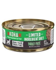 KOHA Limited Ingredient Grain-Free Turkey Pate Canned Cat Food 