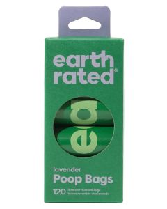 Earth Rated Lavender-Scented Biodegradable Dog Poop Bags on ROLL - 120Bags/Box