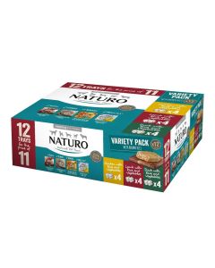 Naturo Adult Dog with Rice Variety Pack Wet Dog Food - 12x400g