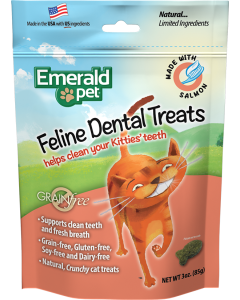 Emerald Pet Feline Dental Treats with Salmon Cat Treats