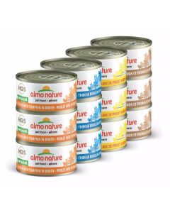 Almo Nature Natural Rotational Pack Chicken & Tuna Variety Grain-Free Canned Cat Food 24x2.5oz