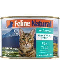 Feline Natural Grain-Free Beef & Hoki Feast Canned Cat Food