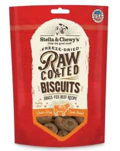 Stella & Chewy's Raw Coated Grass-Fed Beef Buscuit Dog Treats 9oz