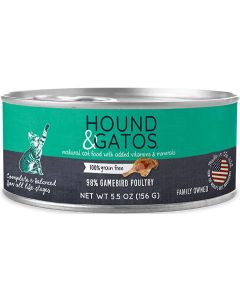 Hound & Gatos 98% Gamebird Grain-Free Canned Cat Food 