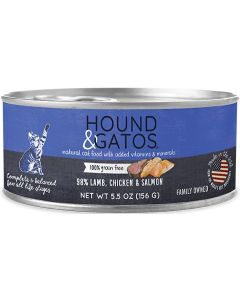 Hound & Gatos 98% Lamb, Chicken & Salmon Canned Cat Food
