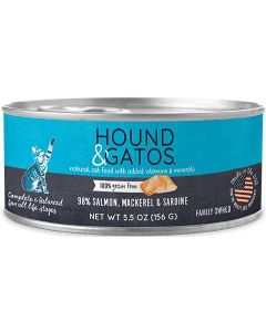 Hound & Gatos 98% Salmon, Mackerel & Sardine Grain-Free Canned Cat Food