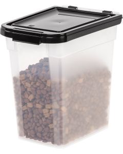 Iris Airtight Pet Food Container - Clear/Black