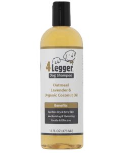 4Legger USDA Certified Organic Oatmeal Dog Shampoo with Lavender and Aloe - 16oz