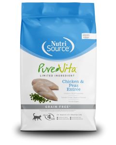 NutriSource PureVita Limited Ingredient Grain Free Chicken & Peas Dry Cat Food 