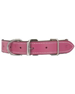 Casual Canine Flat Leather Collars in Fashion Colors