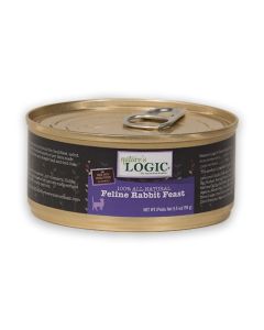Nature's Logic Grain-Free Feline Rabbit Feast Canned Cat Food 24 x 5.5oz