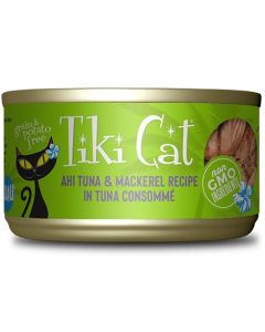Tiki Cat Papeekeo Luau Ahi Tuna and Mackrel in Tuna Consomme Canned Cat Food