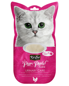 Kit Cat Purr Puree Plus+ Chicken & Cranberry Urinary Care Lickable Cat Treat - 4 x 15g