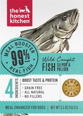 The Honest Kitchen Meal Booster 99% Salmon & Pollock Wet Dog Food Topper - 12x5.5oz