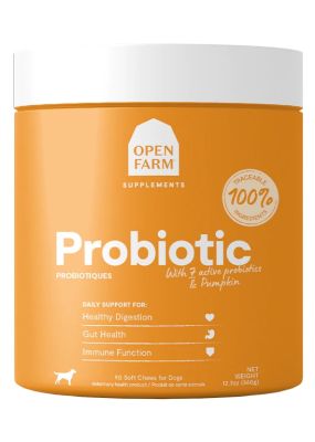 Open Farm Probiotic Supplement Soft Chews Dog Treats-90 ct 