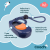 The Company of Animals Coachi Multi-Clicker Navy with Coral Button