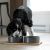 Be One Breed Bamboo & Ceramic Double Dinner Dog Bowl - Black