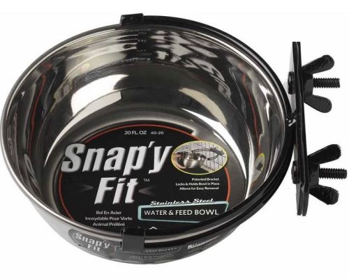 MidWest Stainless Steel Snap'y Fit Water and Feed Dog Bowl