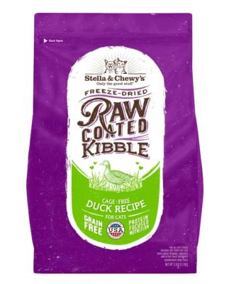 Stella & Chewy's Grain Free Raw Coated Kibble Cage-Free Duck Recipe Dry Cat Food 