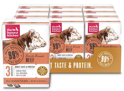 The Honest Kitchen Meal Booster 99% Beef Wet Dog Food Topper - 12x5.5oz