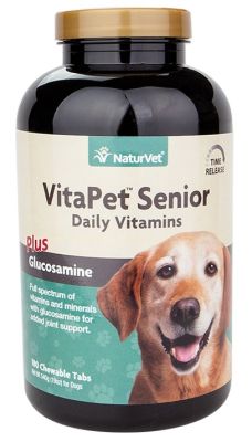 NaturVet VitaPet Senior with Glucosamine Tablets