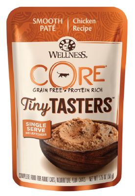 Wellness CORE Grain Free Tiny Taster Chicken Cat Food Pouches 12 x 1.75oz