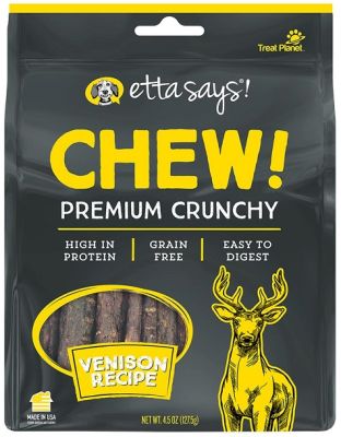 Etta Says! CHEW! Premium Crunchy Venison Recipe Dog Treats 4.5oz