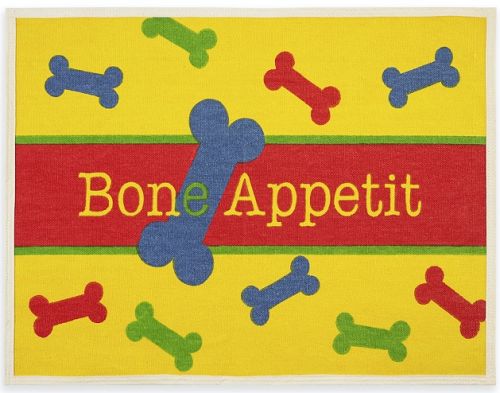Buddy's Line Bone Appetit Cotton Pet Placemat
