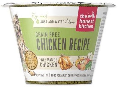 The Honest Kitchen Grain-Free Chicken Recipe Single Serve Dehydrated Dog Food 12x1.75oz