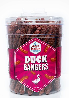 This & That Snack Station Duck Bangers Jerky Dog Treats - 60 ct