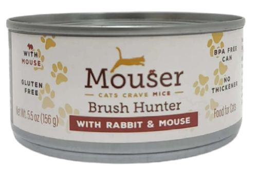 Muridae Pet Mouser Brush Hunter With Rabbit and Mouse Pate Canned Cat Food