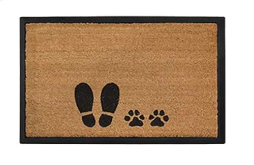 4 CATS & DOGS Foot + Paw Rectangular Mat Set