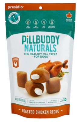 Presidio Pill Buddy Naturals Roasted Chicken Dog Treats - 150g