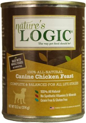 Nature's Logic Grain-Free Canine Chicken Feast Canned Dog Food 12 x 13.2oz