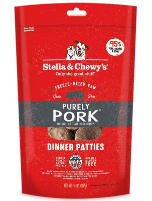 Stella & Chewy's Chewy's Purely Pork Dinner Patties Freeze-Dried Dog Food - 14oz