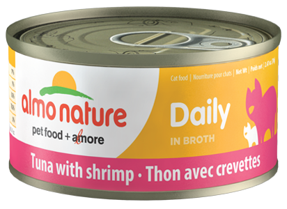 Almo Nature Daily Tuna with Shrimp in Broth Grain-Free Canned Cat Food - 24x2.47oz