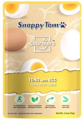 Snappy Tom Gourmers Tuna with Egg Grain Free Cat Food Pouches - 12 x 70gm/2.5oz