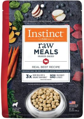 Instinct Raw Meals Grain Free Freeze Dried Beef Recipe Dry Dog Food