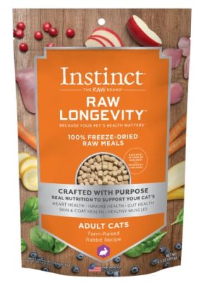Instinct Raw Longevity Rabbit Recipe Freeze Dried Cat Food - 9.5oz