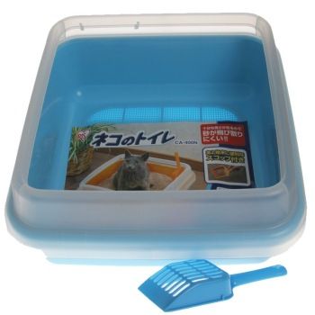 Iris Self-Cleaning Cat Litter Pan - Blue