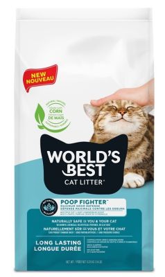 World's Best Cat Litter Poop Fighter Long Lasting Cat Litter - 14lb