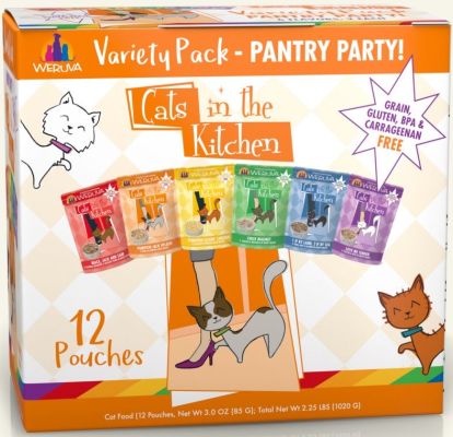 Weruva Cats in the Kitchen Variety Pack Grain-Free Cat Food Pouches 12 x 3oz