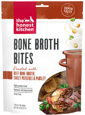 The Honest Kitchen Bone Broth Bites Roasted with Beef Bone Broth & Sweet Potatoes Dog Treats - 8oz